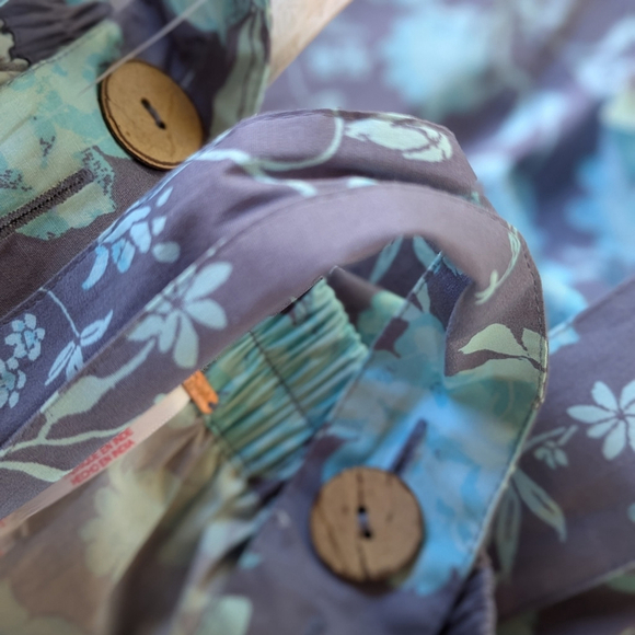 Free People Meet Me In Maui Floral Tie Mini Dress L | Coastal Vacay Vibes NWT - Picture 13 of 14